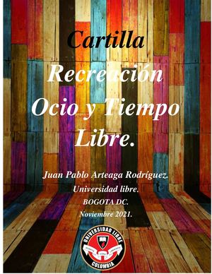 Cartilla de Recreación, Ocio y Tiempo libre.