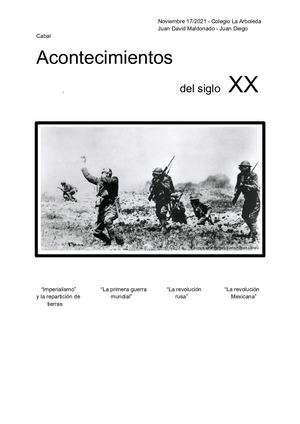 Siglo XX y sus acontesimientos