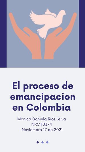 Proceso De Emancipacion En Colombia
