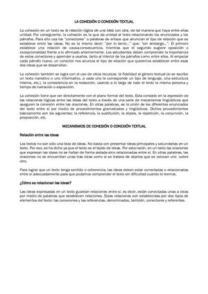 Cohesion Textual