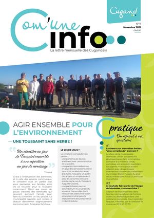 Lettre municipale Com'une Info #09 Cugand Novembre 2021
