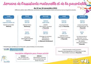 Planning Semaine de l'AMA et de la Parentalité