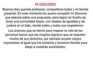 Mi Discurso