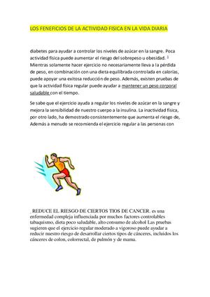 Los Feneficios De La Actividad Fisica En La Vida Diaria