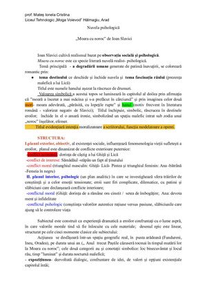 Nuvela Realist Psihologică „Moara Cu Noroc”