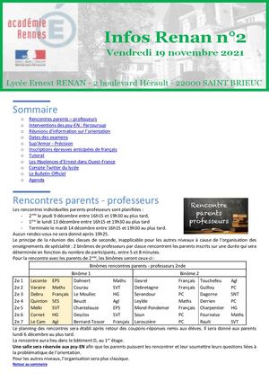 Infos Renan n°2