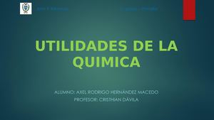 Utilidades De La Quimica