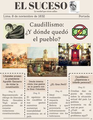 Periódico Del Primer Militarismo en el Perú