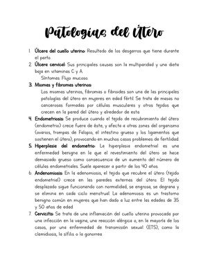 Patologías Del ÚTero