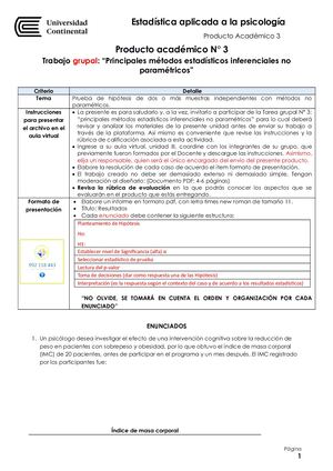 Estadística Aplicada A La Psicología P A 3
