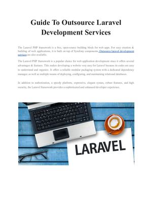 Calaméo - Guide To Outsource Laravel Development Services