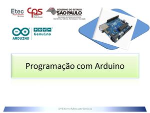 Introdução à Programação Com Arduino 1etim Mctr