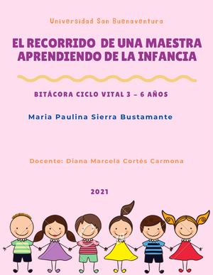 Bitácora Ciclo Vital 3-6 años Paulina Sierra