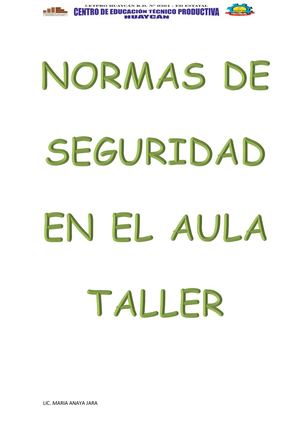 Normas De Seguridad En El Taller De Electricidad