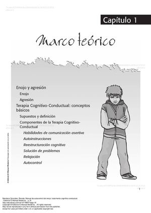 Manual De Autocontrol Del Enojo Tratamie