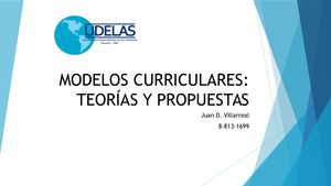 Tertulia #3 Teorias Curriculares