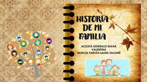 Historia De Mi Familia Acosta Gordillo Diana Valentina, Murcia Farfán Laura Salomé 10-D