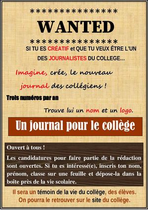 Affiche Journal College