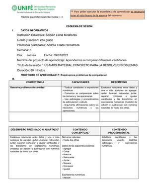 COMPARACIÓN DE CANTIDADES (MATEMÁTICA)