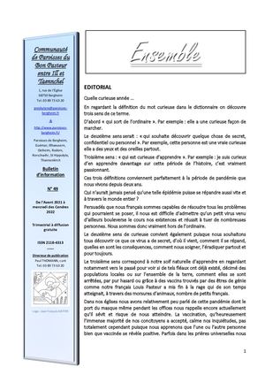 Bulletin Paroissial Avent à Carême