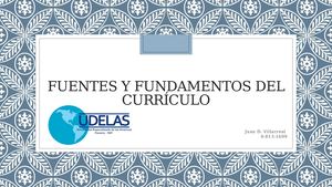 Tertulia # 5 Fuentes Y Fundamentos Del Currículo