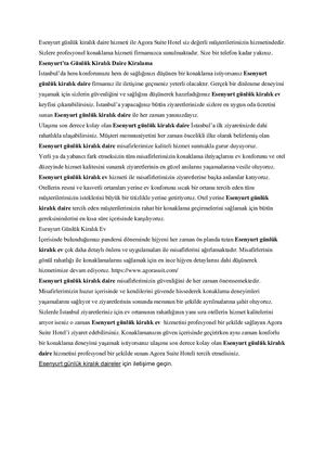 Esenyurt Günlük Kiralık Daireler Agora Suit