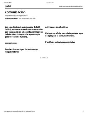 Comunicación Padlett