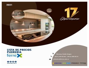 $ Plomeria Lista De Precios 17 11 2021