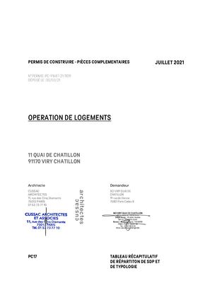 38B PC17 TABLEAUX RÉCAPITULATIFS SHAB SDP TYPO N&B