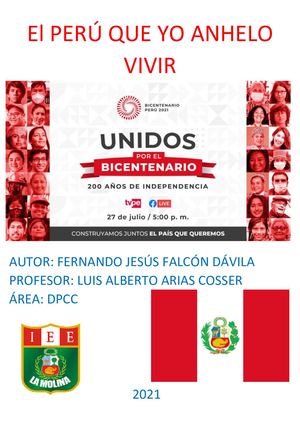 El Perú Que Yo Anhelo Vivir