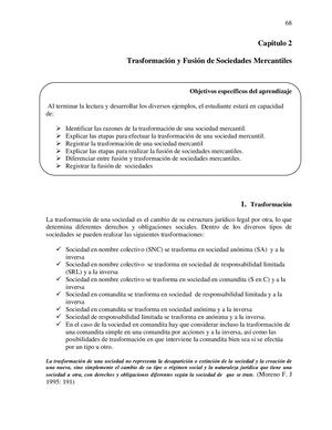 Capitulo 2 Trasformación y Fusión de Sociedades. Harold M
