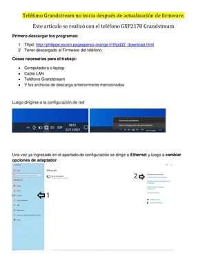 Teléfono Grandstream No Inicia Después De Actualización De Firmware