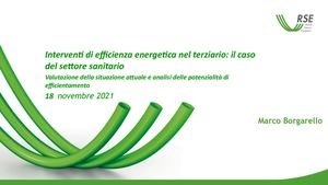 Interventi di efficienza energetica nel terziario: il caso del settore sanitario