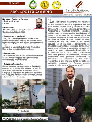 Entrevista al Arq. Adolfo Samudio