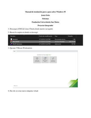 Manual De Instalación Sobre Windows 95