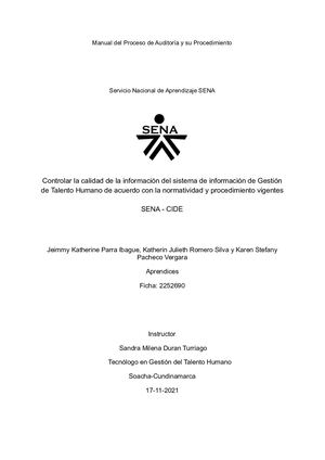 Manual Del Proceso De Auditoria