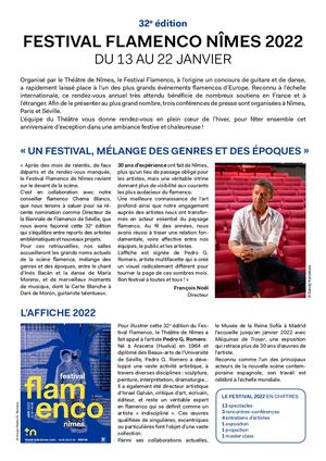 FESTIVAL FLAMENCO NÎMES 2022