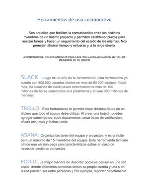 Herramientas De Uso Colaborativo