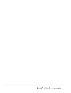 Juegos Tradicionales En Venezuela
