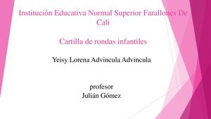 Cartilla De Rondas Infantiles