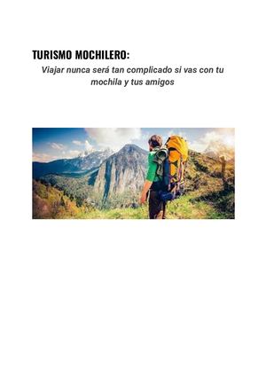 Turismo Mochilero