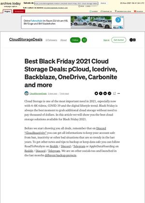 Best Black Friday [V2] 2021 Cloud Storage Deals: pCloud, Icedrive, Backblaze, OneDrive, Carbonite and more