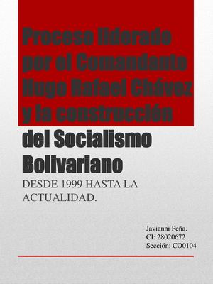 Linea De Tiempo Socialismo Bolivariano