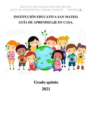GUÍA DE APRENDIZAJE- 5° - PERIODO I -2021