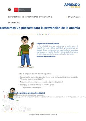 Presentamos un pódcast para la prevención de la anemia