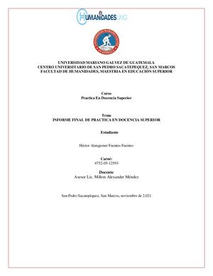 Informe Final De Practica