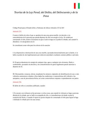 Teorías De La Ley Penal