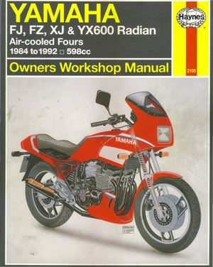 Yamaha Fj Fz, Xj Yx600 Radian '84 '90 Haynes