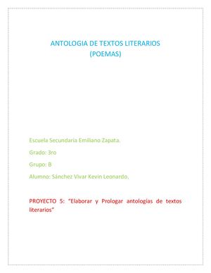Antologia De Textos Literarios