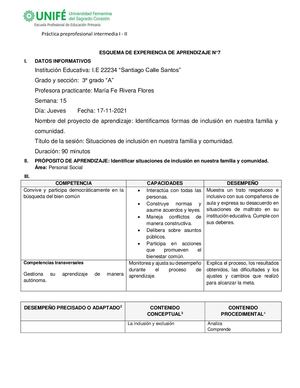 Sesión de Personal Social